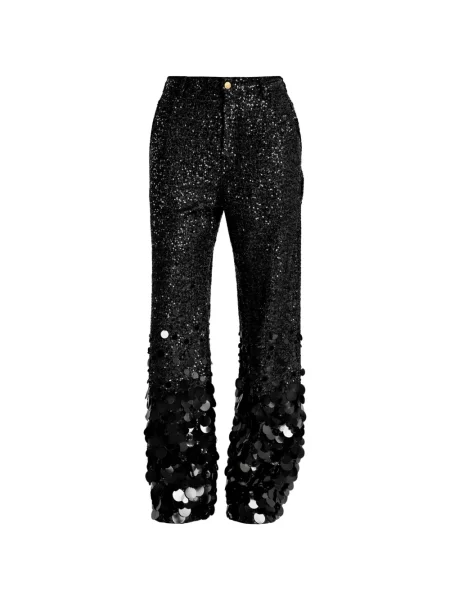 Pantaloni Darkpark cu paiete negru