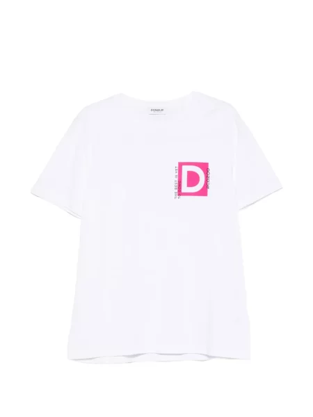 Tricou Dondup cu decolteu rotund alb
