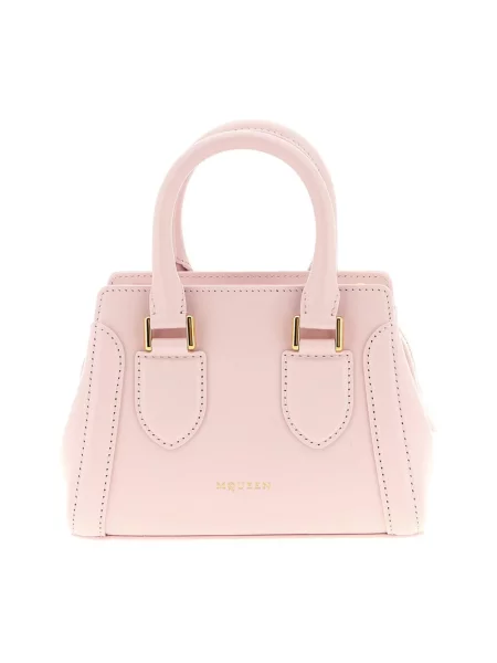 Torebka Alexander Mcqueen skórzana różowa