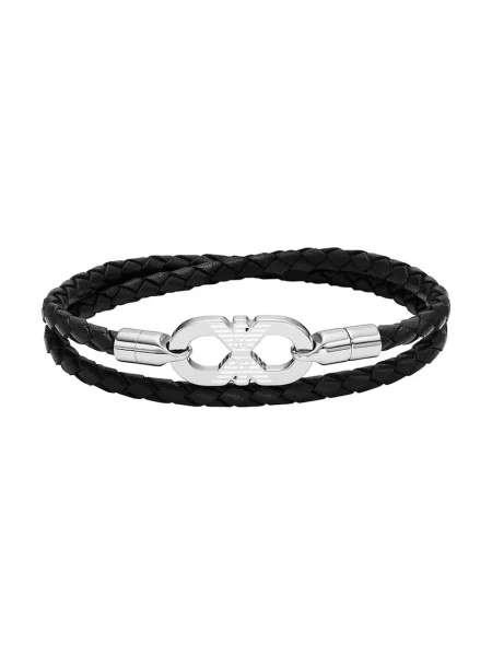 Emporio Armani férfi bőr karkötő Eagle Logo