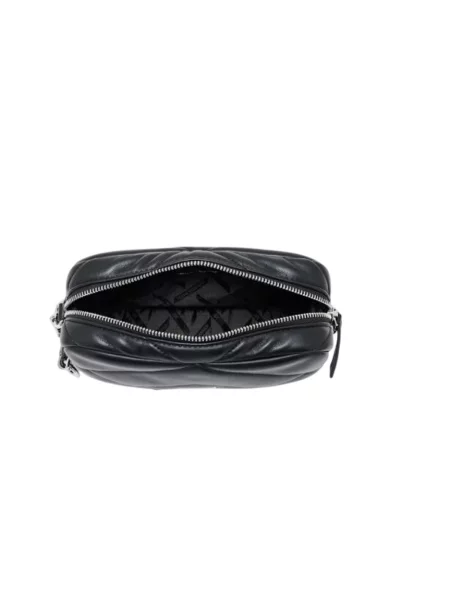 Body Armani Exchange skórzany pikowany czarny