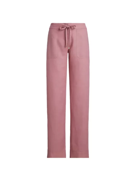 Pantaloni Lauren Ralph Lauren cu cordon roz