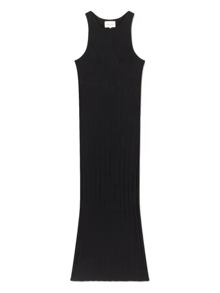 Rochie maxi Loulou De Saison fără mâneci de costum negru