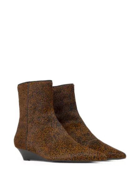 Cizme scurte Castaner cu imagine cu model leopard maro
