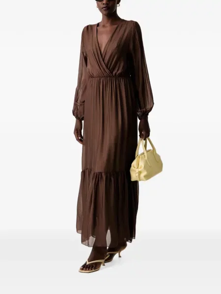 Rochie maxi Vicolo plic maro