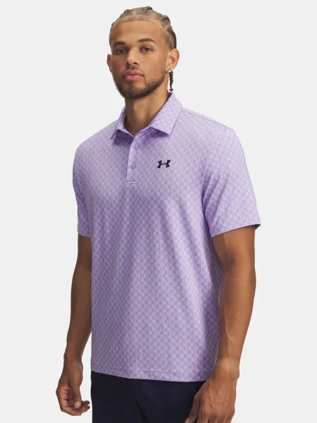 Polo Under Armour cu imagine violet