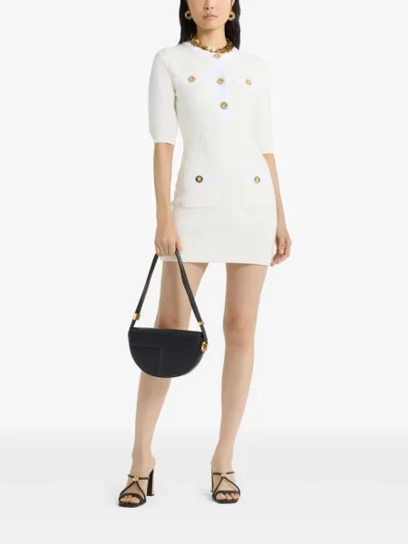 Rochie mini Patou tricotate alb