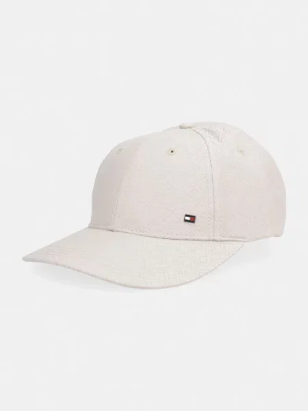 Czapka z daszkiem Tommy Hilfiger beżowa