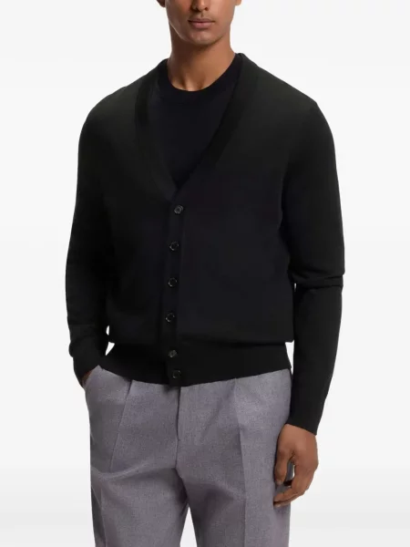 Cardigan Boss de lână negru