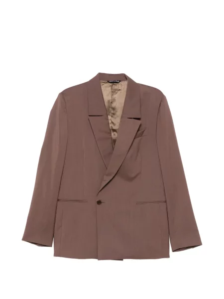 Sacou Costumein cu două rânduri de nasturi maro