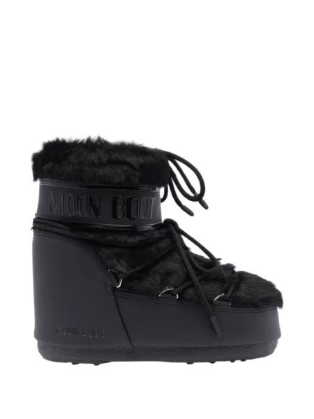 Botine Moon Boot cu șireturi din dantelă negru
