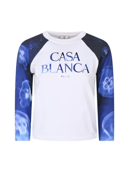 Bluza Casablanca z logo niebieska