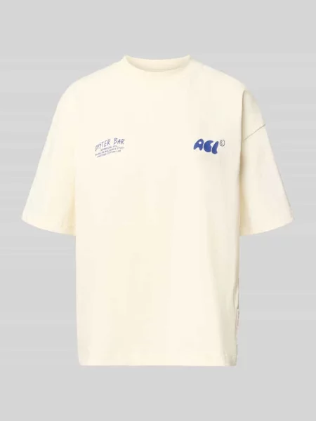 Oversized t-shirt z nadrukami z logo Another Cotton Lab