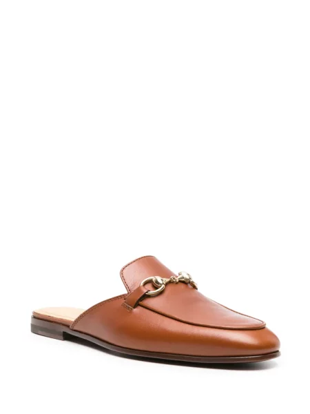 Papuci tip mules Scarosso din piele maro