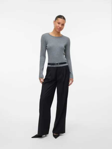 VERO MODA Pulóver VMSILJE melír szürke