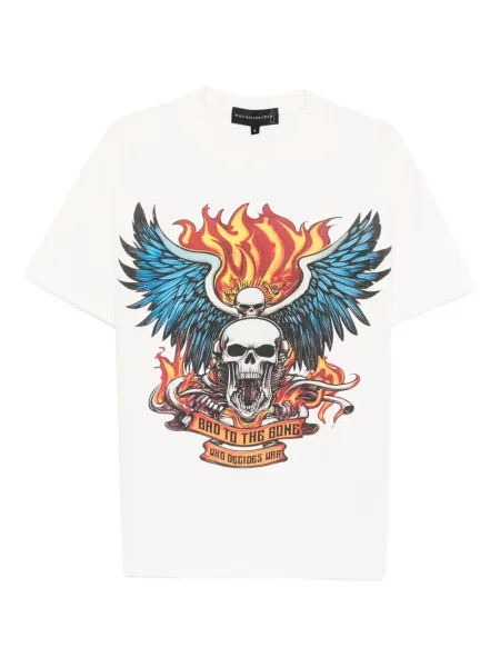 Tricou Who Decides War scurt alb