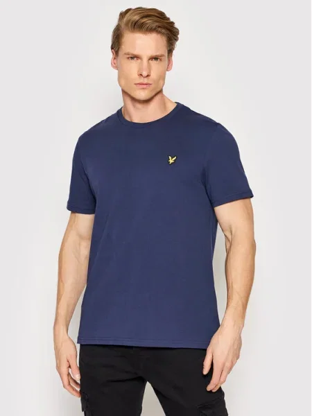 Lyle & Scott Póló sötétkék / aranysárga fekete