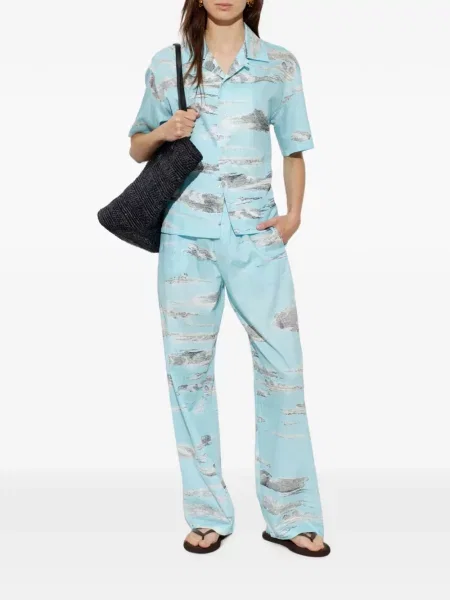 Pantaloni Moschino cu imagine albastru