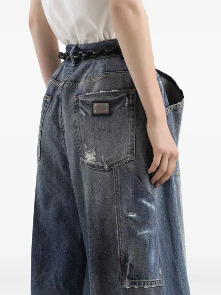 Cropp blugi Dolce & Gabbana zdrențuiți gri