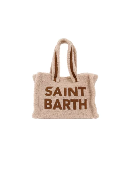 Shopperka Mc2 Saint Barth skórzana beżowa