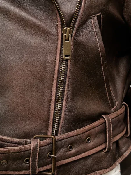 Шкіряна куртка Answear.LAB демісезонна коричневий