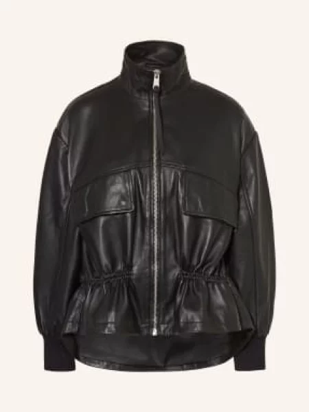 Allsaints Kurtka Skórzana Flor schwarz czarna