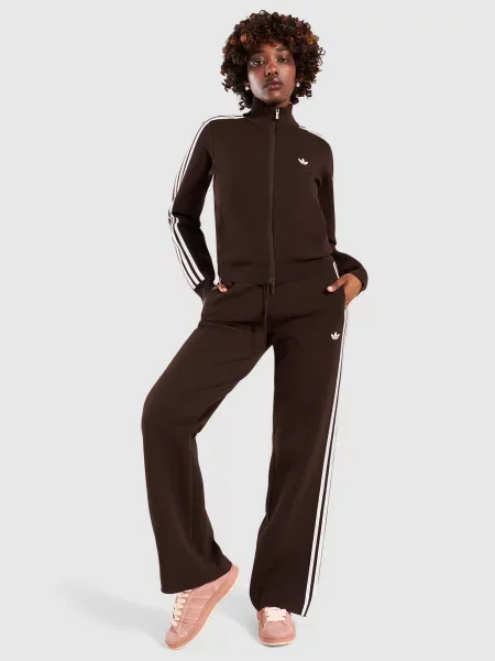 Adidas Bluza Rozpinana Slim Knit Tt brązowa