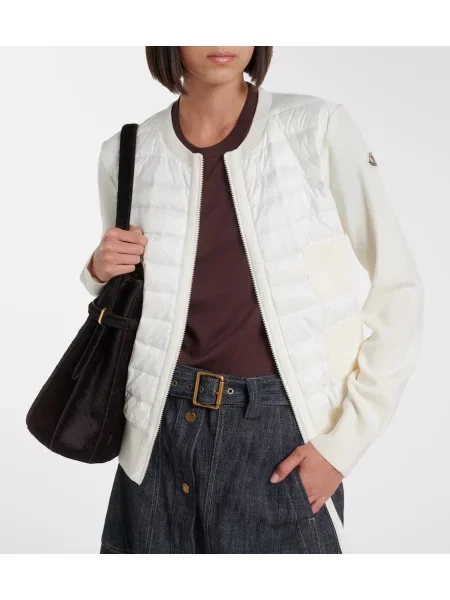 Cardigan Moncler de lână alb