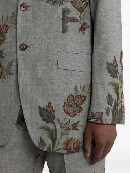 Geacă Etro cu model floral cu imagine gri