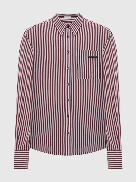 Рубашка Brunello Cucinelli в полоску