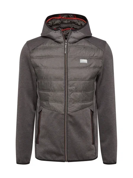 JACK & JONES Geacă de primăvară-toamnă Toby alb / gri grafit