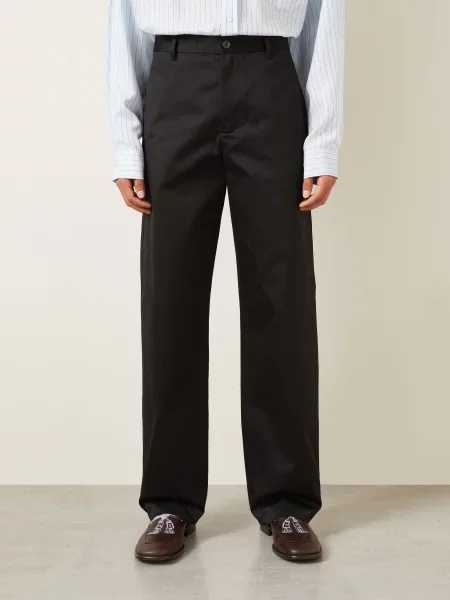 Acne Studios Kalhoty Regular Fit černá