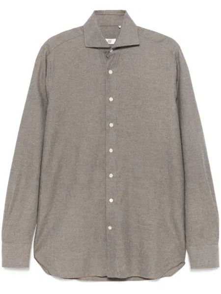 Фланелена риза 100hands кафяво