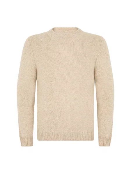 Sweter Fedeli z kaszmiru elegancki beżowy