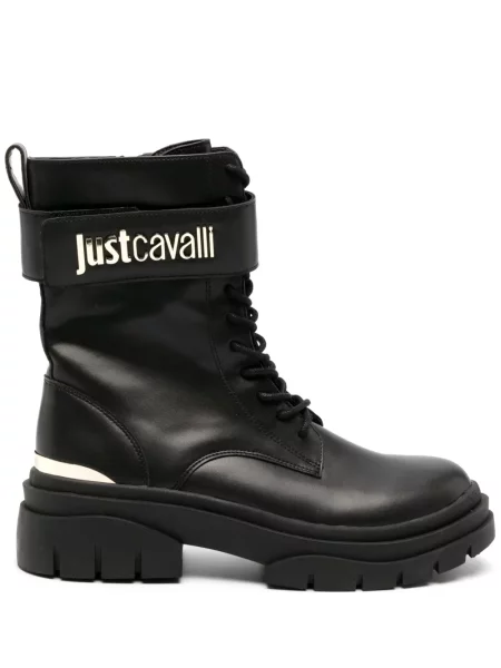 Botine Just Cavalli din piele negru
