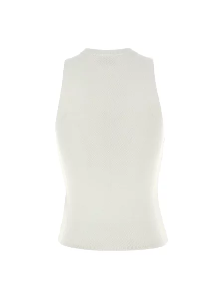 Top Diesel elegancki żakardowy na ramiączkach biały