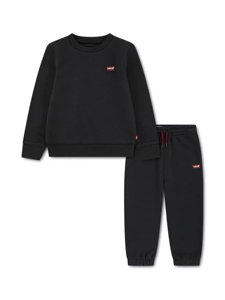 Levi's compleu de trening pentru copii cu HOODIE & JOGGER SET negru