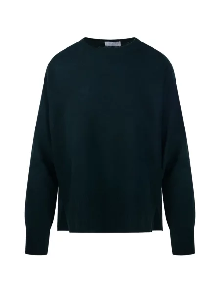 Pulover Beyou cu decolteu rotund verde