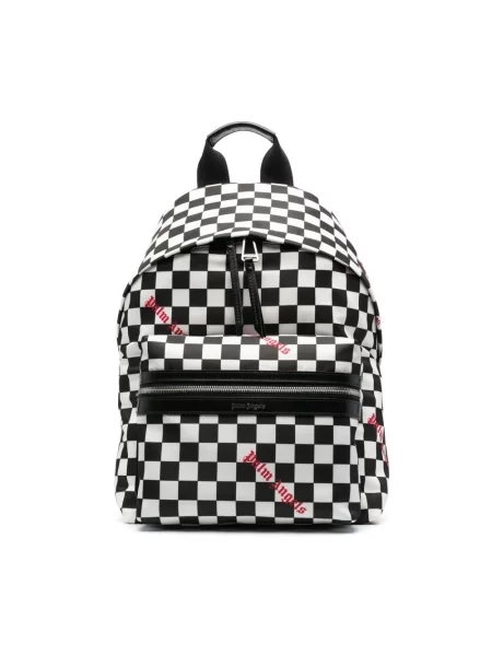 Torba Palm Angels w kratę z logo czarna