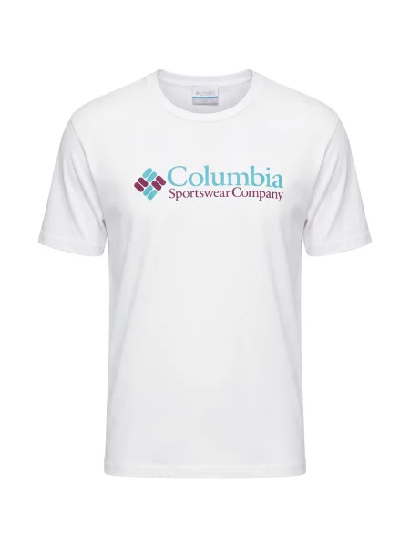 COLUMBIA Tricou funcțional CSC™ albastru deschis / mov zmeură alb