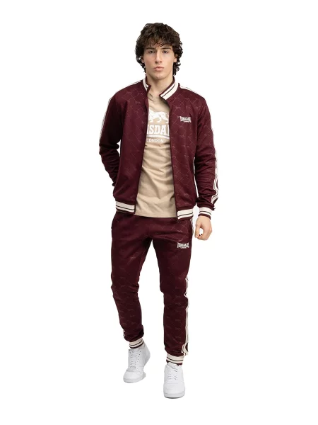LONSDALE Trenirka za tek Ashwell krvavo rdeča / vinsko rdeča bela