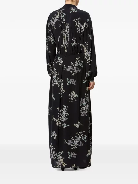 Gėlėtas raštuotas maxi suknele Marant Etoile juoda