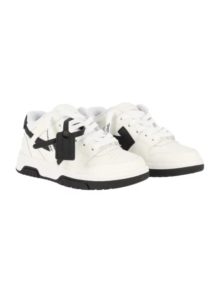 Sneakersy Off-white skórzane biznesowe białe