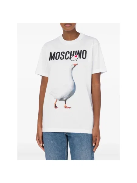 Koszulka Moschino z nadrukiem biała