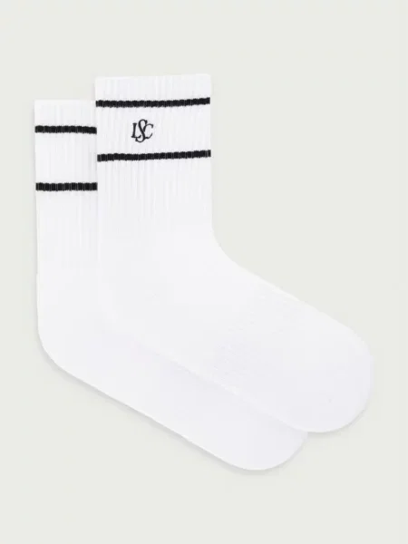 Le Privé ponožky s bavlnou LSC SOCKS BLANC bílé