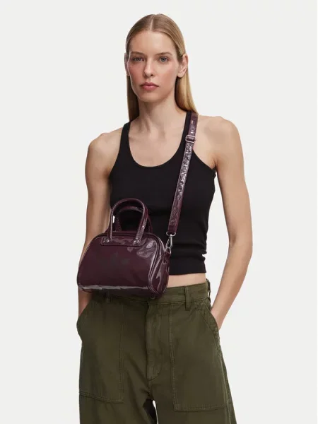 Adidas Torbica Adicolor Mini Bowling Bag Tamnocrvena ljubičasta