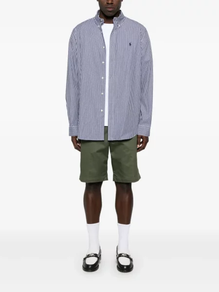Pruhovaná plátěná košile Polo Ralph Lauren modrá