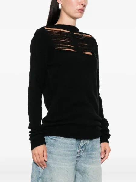 Pulover Rick Owens zdrențuiți negru