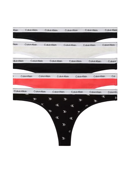 Calvin Klein Underwear Tanga roșu intens / negru / amestacat alb