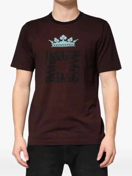 Tricou Dolce & Gabbana cu imagine maro